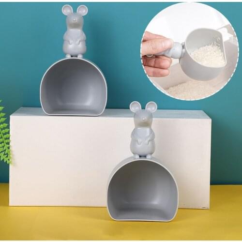 Cute Mouse Rice Spoon Household Cartoon Rice Shovel Spoon Creative Vertical Meter Cup Kitchen Gadgets And Accessories Tools