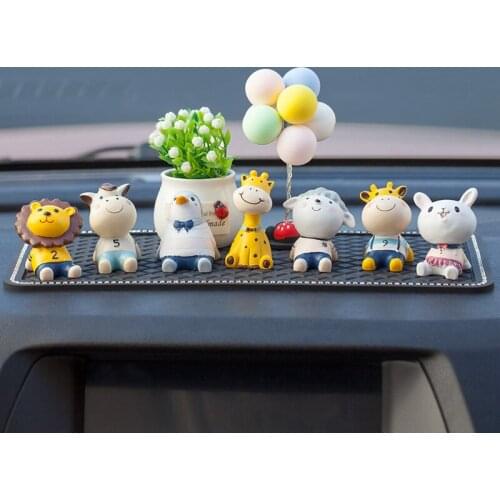 Cute Cartoon Animal Lion Giraffe Cat Pig Look Up Sky Desk Ornaments Balloon Auto Interior Accessories Decoration Gifts for Girl