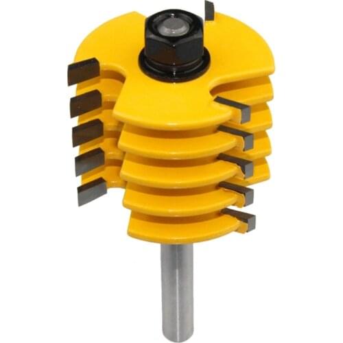 Adjustable Cutter Finger Joint Router Bit 12mm Shank Tenon High Abrasion Resistance Carbide Alloy for Woodworking Tools