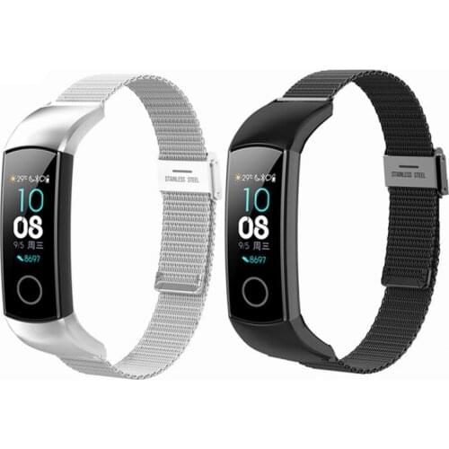 Office Lady Stainless Steel Wrist Strap Hook Buckle Bracelet Watch for Hua wei Honor 4 /5 Watch Band Adjustable smart Watch Band