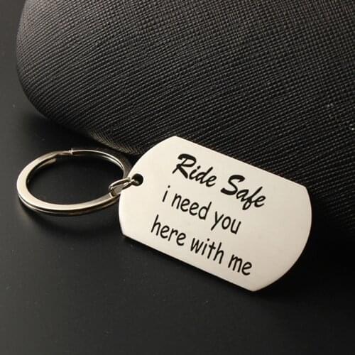 Simple Style Ride Safe I Need You Here With Me Biker Keychain Motorcycle Keychain Valentines Day Boyfriend Girlfriend