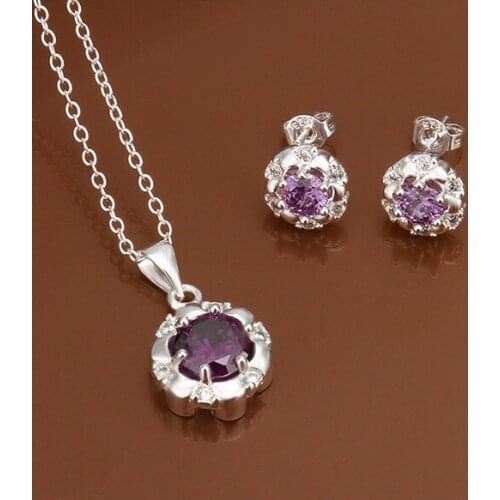 S552 925 sterling silver jewelry set, fashion jewelry set necklace earring /avxajnea gmbapdia