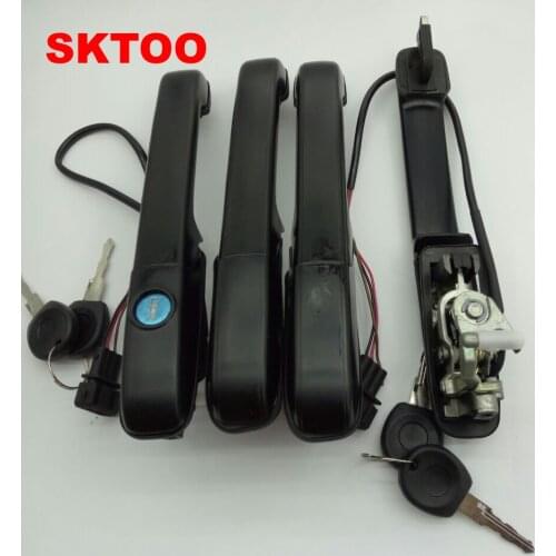 SKTOO 4PCS For vw Passat B4 door handle outer door handle with cylinder key a set four door handles