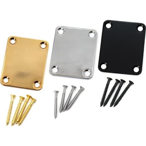 Electric guitar neck connection plate reinforcement plate rear cushion plastic metal back cover plate fixing screw fittings