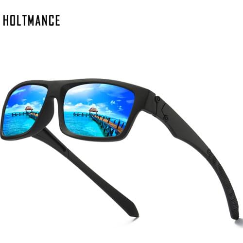 HOLTMANCE Polarized UV400 Sunglasse Men Dazzle Color Driver Classic Retro Brand Designer Light Flexible Sun Glass Oculos De Sol