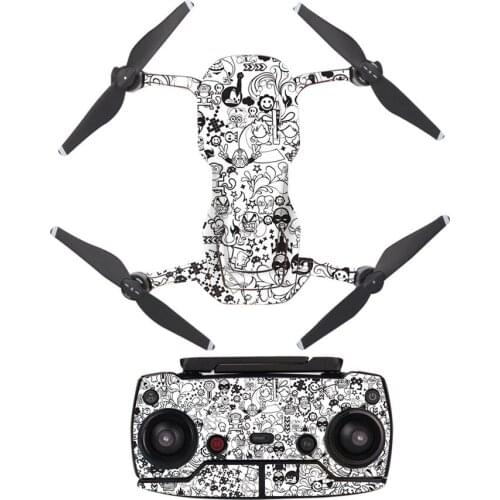 Cool Graffiti Style Decal Skin Sticker For DJI Mavic Air Drone + Remote Controller + 3 Batteries Protection Film Cover A0306