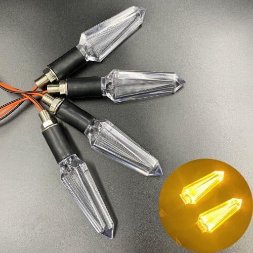 FYSD FOR BMW KAWASAKI YAMAHA R1 Motorcycle LED Turn Signal Moto Flasher Indicator Light DC 12V Universal Amber Blinker Lamp