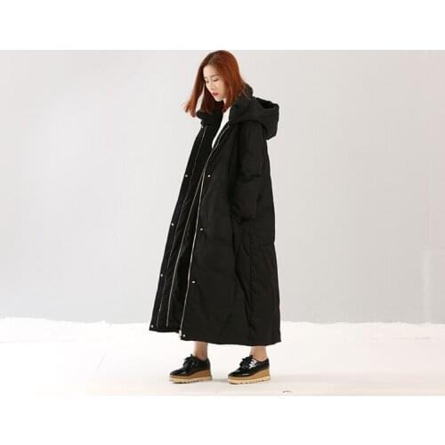 Thick Down Coat X-Long Down Coat Winter Jackets Women Coat Plus Size Down Coat With Large Pocket