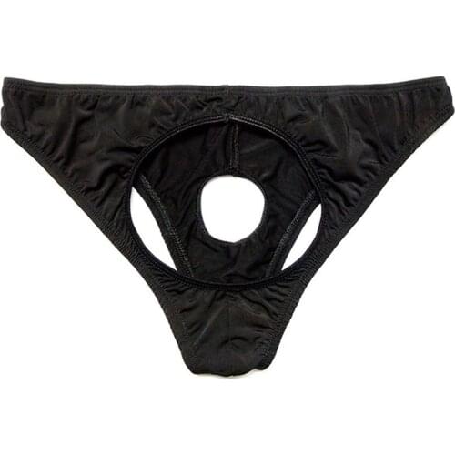 Novelty Men Erotic Underwear Back+Front Hole See Through Men Sexy Briefs Lingerie Open Pouch Gay Man Underwear