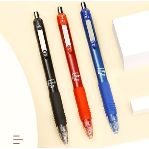 ZEBRA Retractable Gel Pens Black Blue Red Ink 0.5mm Carbon Pens for Student Writing School Office Supplies Japanese Stationery