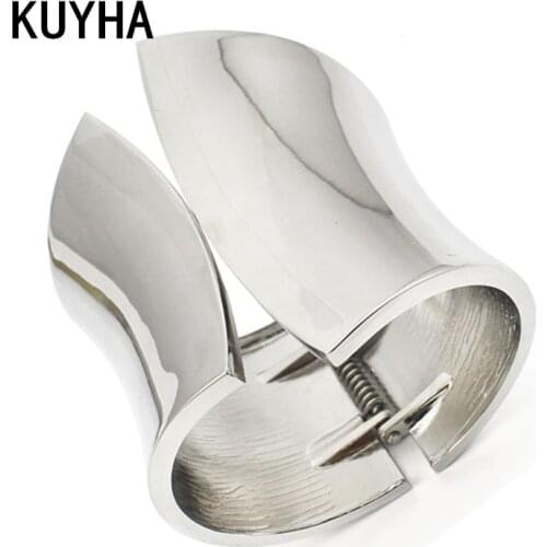 Fashion Cuff Bangle for Man and Women Quality 316L Stainless Steel Punk Statement Open Bracelet Jewelry