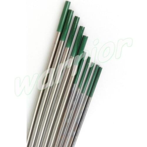1.0/1.6*150mm Pure Tungsten Electrodes WP For TIG Welding Green Tips 0.040" 1/16" x 6"
