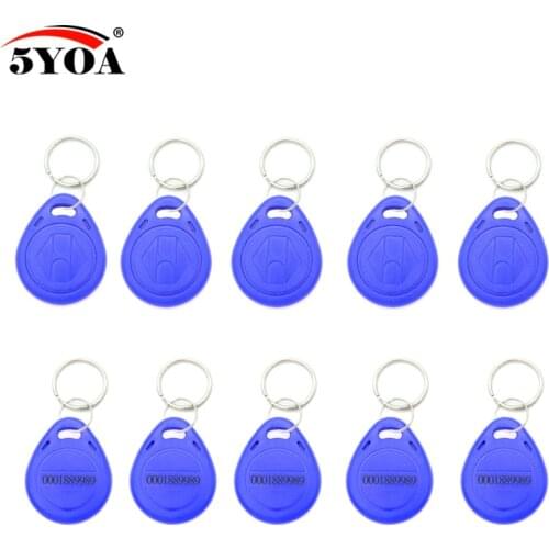 100pcs Blue Read Only RFID 125 khz EM4100 Key Tag Keyfobs Ring Chip Keytab TK4100 Tags 125khz
