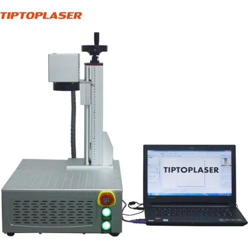 20W 30W Computer controller fiber laser marking machine for anminal ear tags plastic auto parts