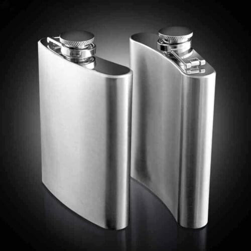 7 8 10 oz Stainless Steel Hip Flask Drink Whiskey Vodka Case Holder Pocket Gift