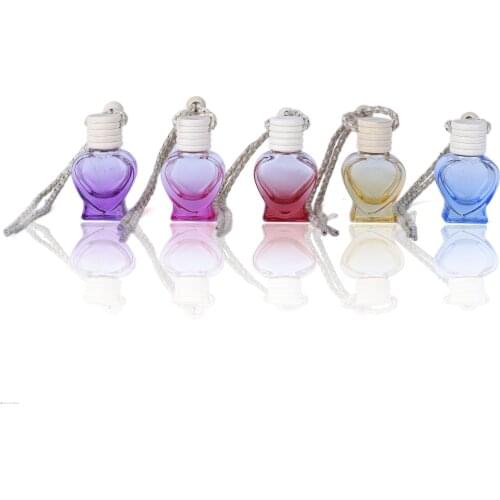 8ml Crystal Perfume Bottle Empty Perfume Bottles Glass Car with High-grade Ornament Pendant Container Wholesale 10pcs