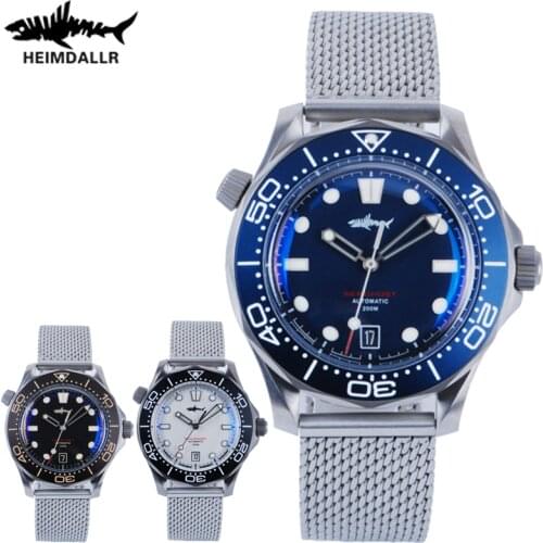 HEIMDALLR Titanium Sea Ghost Automatic Watch Men 200m Diver Watch Japan NH35 Mechanical Wristwatch 2021 New Arrival C3 Luminous