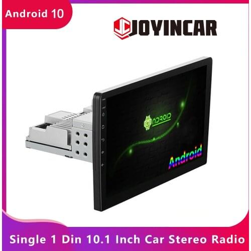 JOYINCAR 10.1'' Single 1DIN Android 9.1 Car Stereo Radio GPS Navigation Autoradio Wifi Head Uni Car Multimedia MP5 Video Player