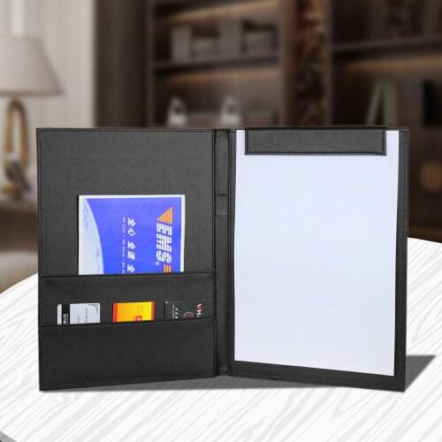 Pu Leather A4 Writing Clipboard Business Notepad Clip Boards Meeting Conference Document Organizer File Folders Paper Resume S