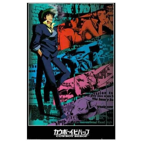 COWBOY BEBOP Anime Japan Comic Movie Classic Film Silk Fabric Wall Poster Art Decor Sticker Bright