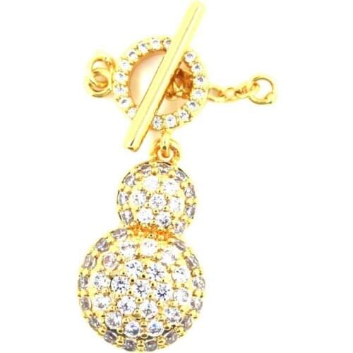 DIY accessories Small gourd pendant OT buckle pearl necklace bracelet sweater chain decorative clasp lock batch hair