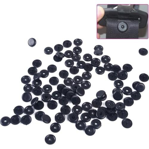 DWCX 50 Sets Car Safety Seat Belt Stopper Spacing Limit Buckle Fastener Clip Retainer Seatbelt Stop Button Tools Universal