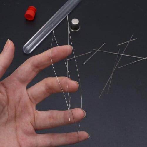J60E 9 Sizes Big Eye Beading Needles with Needle Bottle Beading Jewelry Making Tools