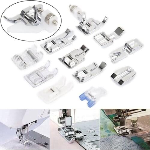 JX-LCLYL 11pcs New Multi Function Domestic Sewing Machine Presser Foot Accessories Set