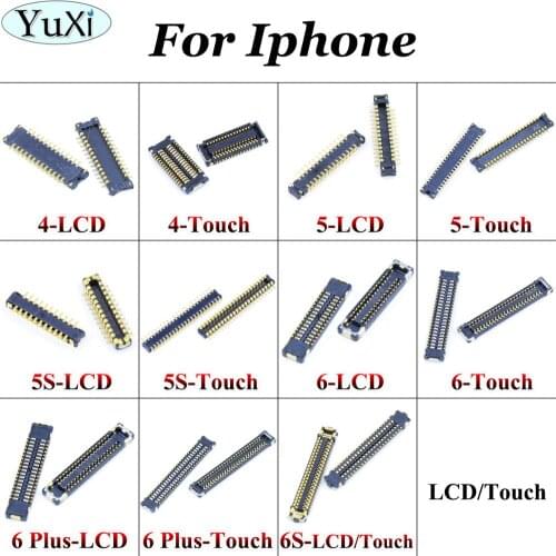 YuXi Touch LCD Screen Display FPC Connector For iPhone 5 5S 6 6S 6 Plus 6S 4G Display Board Connector On Motherboard Mainboard