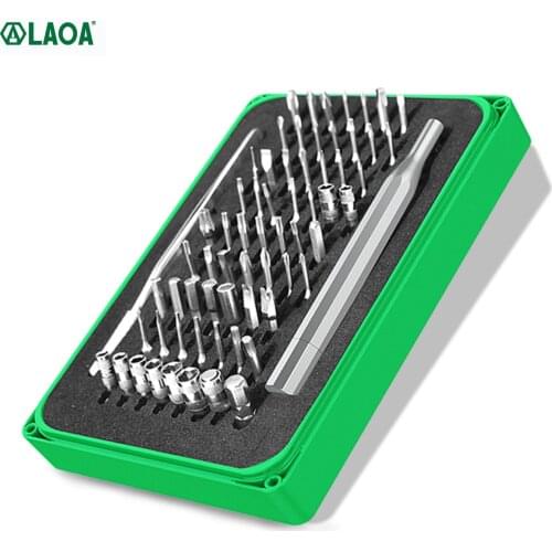 LAOA 66 in 1 Precision Screwdriver Set Multifunction Electronic Kit with 64 Bits Mobile Phone PC Tablet Macbook Repairing Tool