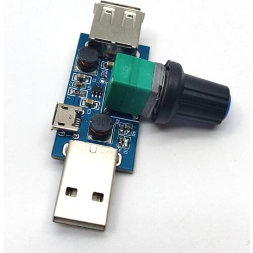 DC 5V Micro USB Fan Governor Wind Speed Controller Air Volume Regulator Cooling Mute Multifunction Noise Reduction Switch Module
