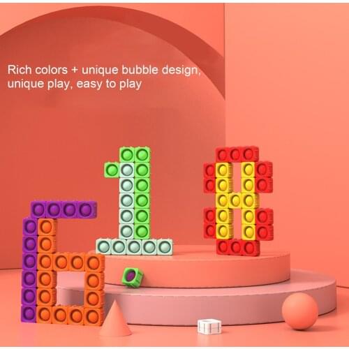 Mini Simple Dimple Popper Building Block Soft Silicone Jigsaw Puzzles Toy Simpl Dimmer Antistress Fidget Squeeze Toys поп іти