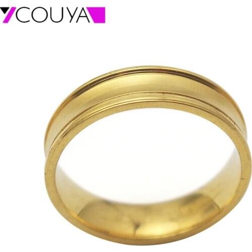 Fashion Jewelry Size 5 7 8 9 10 11 Anniversary Party Finger Rings Gold Color Metal Wedding Ring for Women R10029