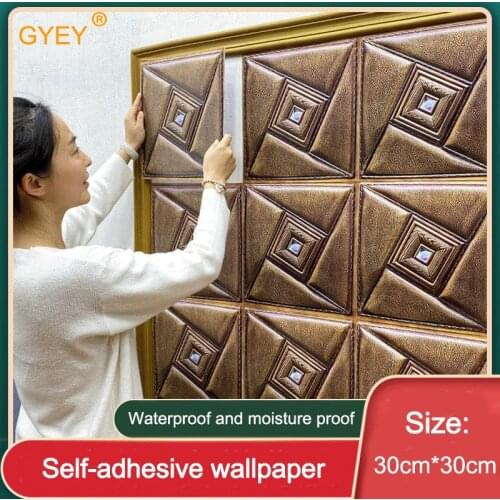 Soft Bag PVC Self-adhesive 3D Wall Sticker Wallpaper Background Wall Retaining Wall Decoration Restaurant Waterproof