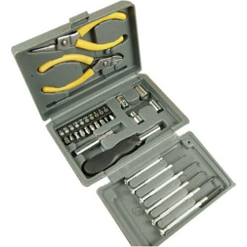 24PC Household Multifunctional Toolbox Hardware Combination Tool Tool Set Plastic Combination Toolbox