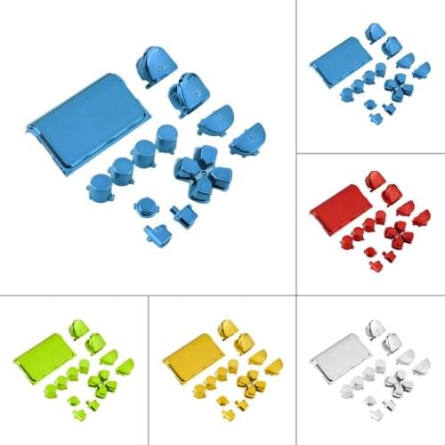 For Playstation 4 Full Buttons Mod Kits Set Chrome for PS4 Controller Joystick Video Game Accessories