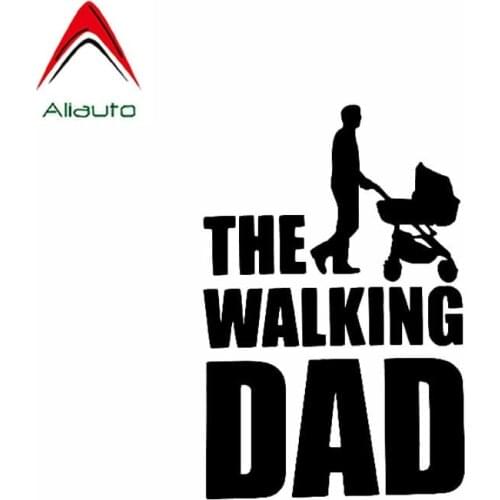 Aliauto Funny Warning Car Sticker The Walking Dad Decor Waterproof Vinyl Decal for Golf 5 Kia Ceed Seat Ibiza Passat,15cm*10cm