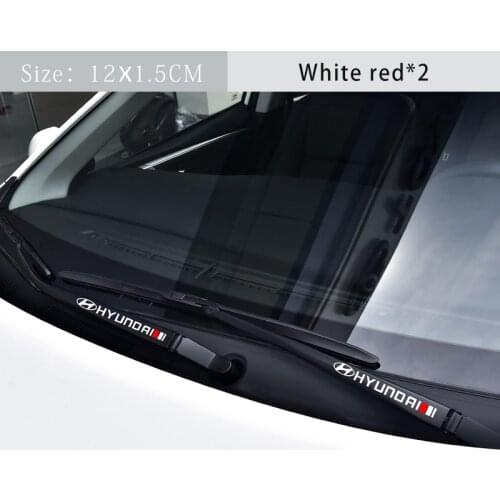2/3PCS Car Window Wiper Decor Stickers For Hyundai Tucson Elantra Creta IX25 IX35 Sonata Solaris Santa Fe I30 Accent Creta Azera