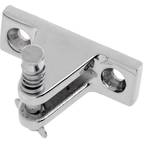 Stainless Steel Bimini Top Deck Hinge Fitting With Removable Pin - Angled
