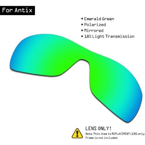 SmartVLT Polarized Sunglasses Replacement Lenses for Oakley Antix - Emerald Green