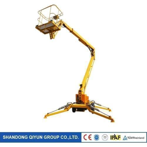 Qiyun CE ISO Boom Lift Boom Lift 14m Towable Boom Lift Tables Hydraulic Aerial Work Platform