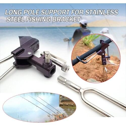 Adjustable Fishing Rod Portable Solid Practical Stainless Steel Fishing Rod Stand Outdoor Sea Fishing Tackle Accessory
