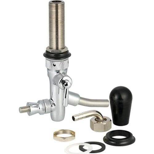 Adjustable F-low Control Chrome Draft Beer-faucet Tap G5/8 Shank Long Stem Home Brew Keg Tap