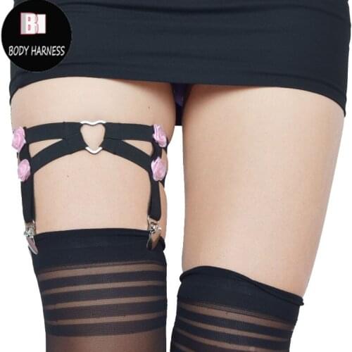 Sexy Leg Harness Bridal wedding Garters Harajuku Cosplay Stockings Garters Body Harness fetish wear Pastel Goth Leg Garters