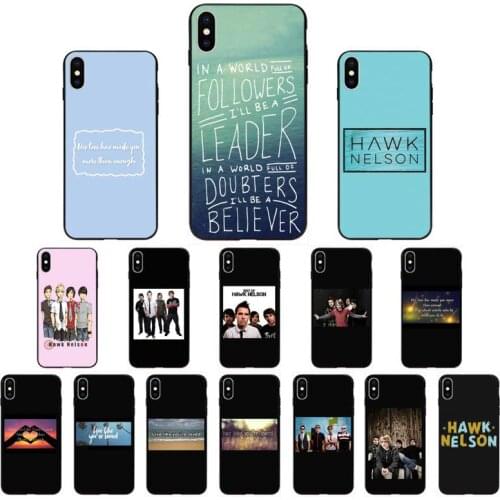 FHNBLJ Hawk Nelson songs lyrics Silicone Black Phone Case for iphone 11 Pro Max X XS MAX 6 6s 7 8 Plus 5 5S 5SE XR SE2020