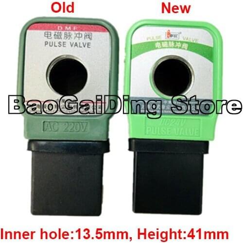 Old/New Bag Dust Valve DMF Electromagnetic Pulse Valve Thermoset Coil Inner Hole 13.5mm,Height:41mm DC24V AC220V DC12V