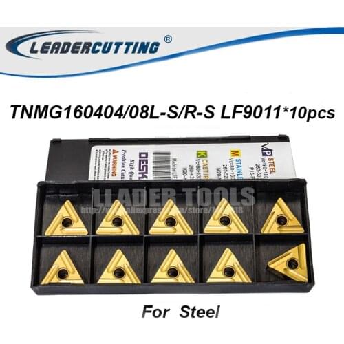 TNMG160404R-S L-S TNMG160408L-S TNMG160404L-S LF9011*10pcs Deskar Carbide Inserts,Blades for Steel turning tips