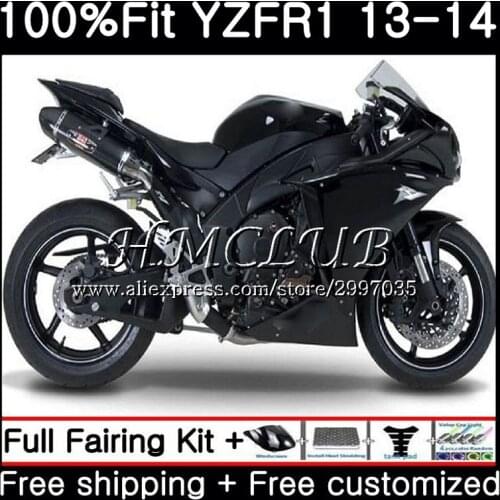 Injection ALL Matte black Body For YAMAHA YZF 1000 YZF R 1 YZF R1 2013 2014 8HC.1 YZF-1000 YZF-R1 13 YZF1000 YZFR1 13 14 Fairing
