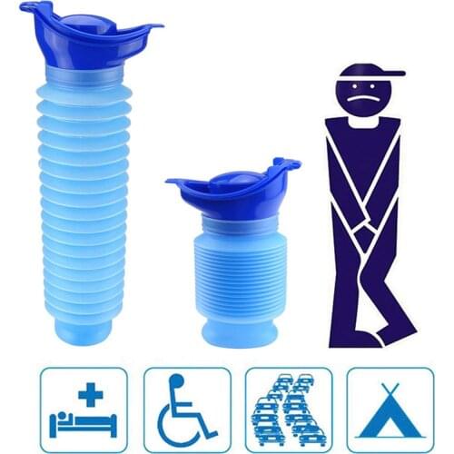 High Quality Male & Female Emergency Portable Urinal Go Out Travel Camping Car Toilet Pee Bottle 750ml Blue Urinals for 1 PCS