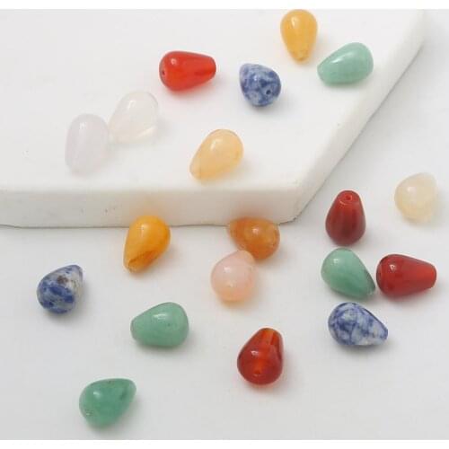 1pc/lot 10x14mm Multi Color Natural Water Drop Shape Beading Crystal Loose Beads For Jewelry Making DIY Necklace Accessories
